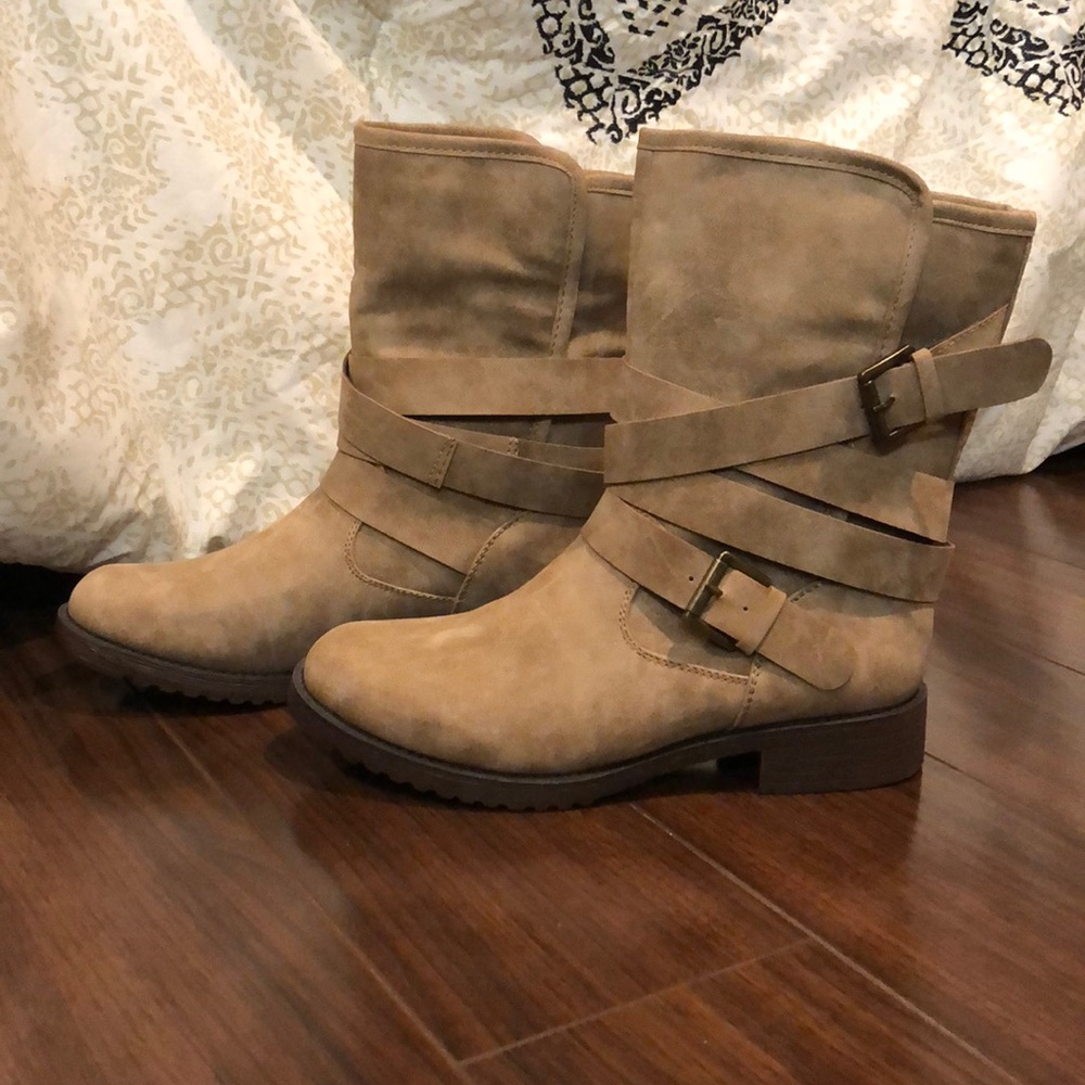 Camel Suede Boots